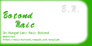 botond maic business card